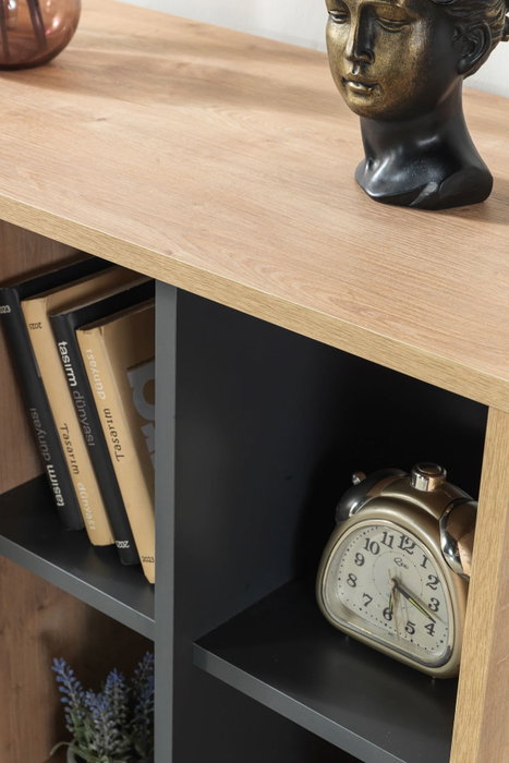 Hanah Home Şile 4109 Consola Roble Zafiro y Antracita